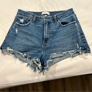 Abercrombie and Fitch high rise curve love Jean shorts